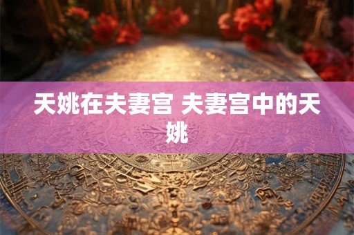 天姚在夫妻宫 夫妻宫中的天姚