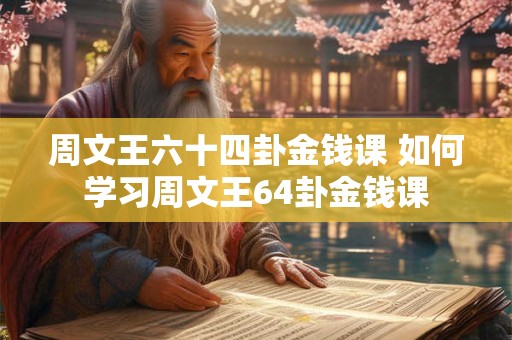 周文王六十四卦金钱课 如何学习周文王64卦金钱课