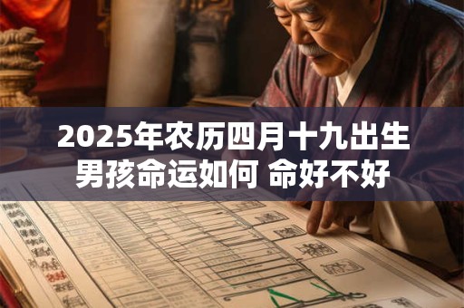 2025年农历四月十九出生男孩命运如何 命好不好