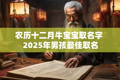 农历十二月牛宝宝取名字 2025年男孩最佳取名