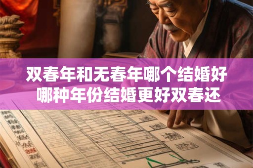 双春年和无春年哪个结婚好 哪种年份结婚更好双春还是无春