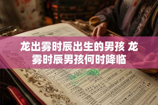 龙出雾时辰出生的男孩 龙雾时辰男孩何时降临