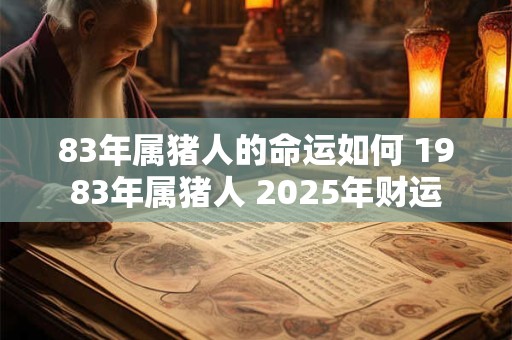 83年属猪人的命运如何 1983年属猪人 2025年财运