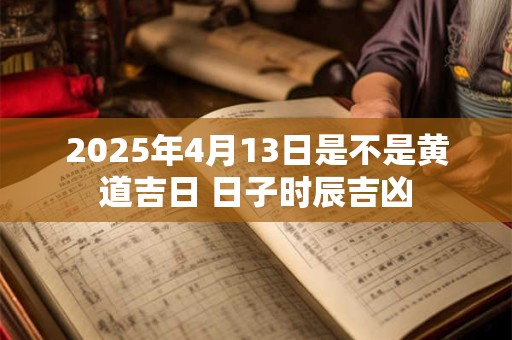 2025年4月13日是不是黄道吉日 日子时辰吉凶