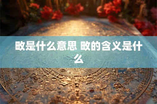 畋是什么意思 畋的含义是什么