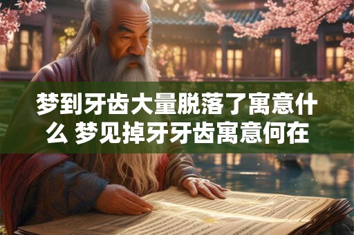 梦到牙齿大量脱落了寓意什么 梦见掉牙牙齿寓意何在