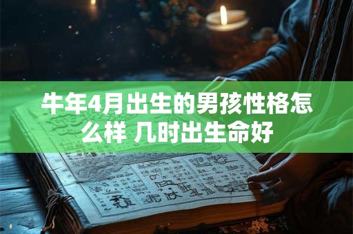 牛年4月出生的男孩性格怎么样 几时出生命好