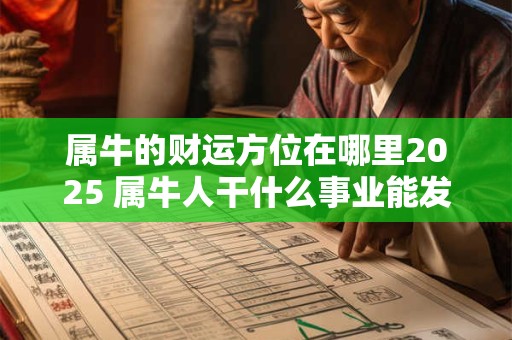 属牛的财运方位在哪里2025 属牛人干什么事业能发财 属牛的财运方位在哪里2025 属牛人干什么事业能发财