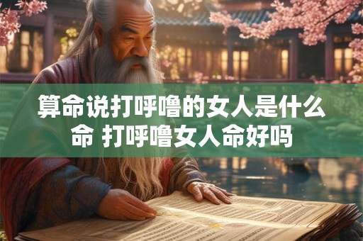 算命说打呼噜的女人是什么命 打呼噜女人命好吗
