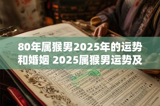 80年属猴男2025年的运势和婚姻 2025属猴男运势及婚姻如何