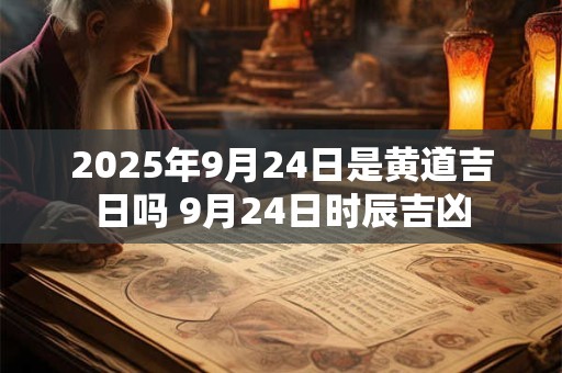2025年9月24日是黄道吉日吗 9月24日时辰吉凶