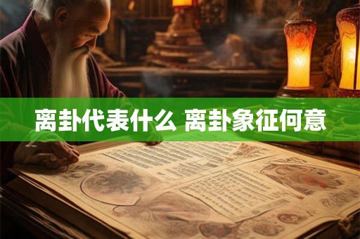 离卦代表什么 离卦象征何意
