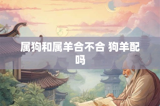 属狗和属羊合不合 狗羊配吗
