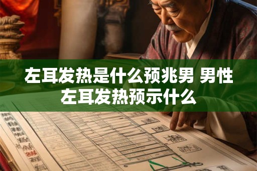 左耳发热是什么预兆男 男性左耳发热预示什么