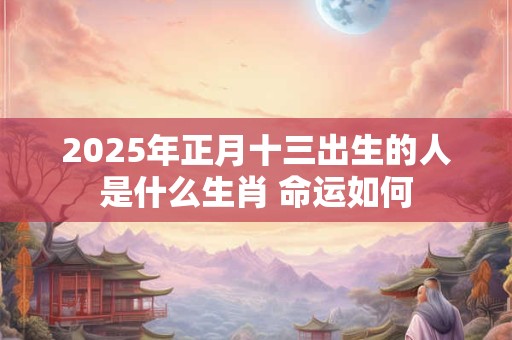 2025年正月十三出生的人是什么生肖 命运如何
