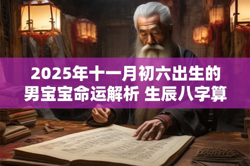 2025年十一月初六出生的男宝宝命运解析 生辰八字算命