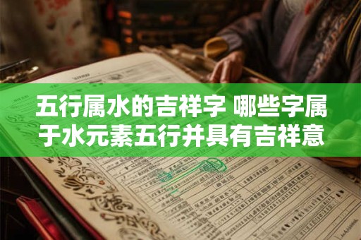 五行属水的吉祥字 哪些字属于水元素五行并具有吉祥意义