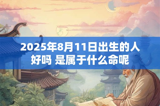 2025年8月11日出生的人好吗 是属于什么命呢