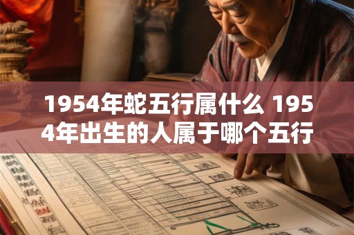 1954年蛇五行属什么 1954年出生的人属于哪个五行