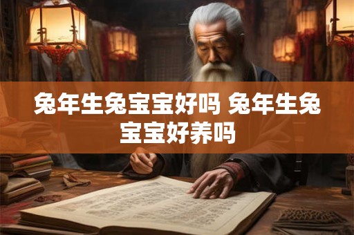 兔年生兔宝宝好吗 兔年生兔宝宝好养吗