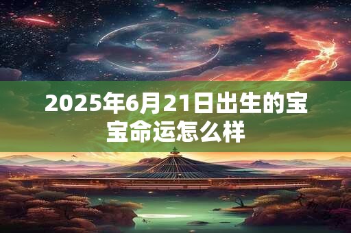 详细阅读:2025年6月21日出生的宝宝命运怎么样 2025年6月21日出生的宝宝命运怎么样