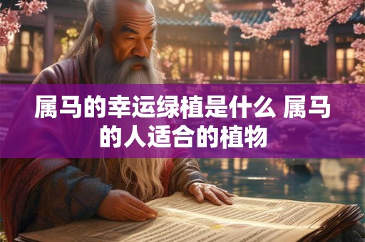 属马的幸运绿植是什么 属马的人适合的植物