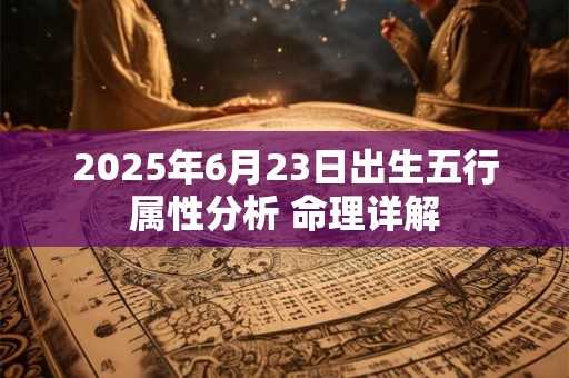 2025年6月23日出生五行属性分析 命理详解