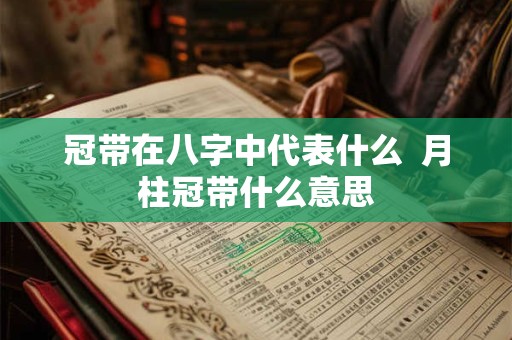 冠带在八字中代表什么  月柱冠带什么意思
