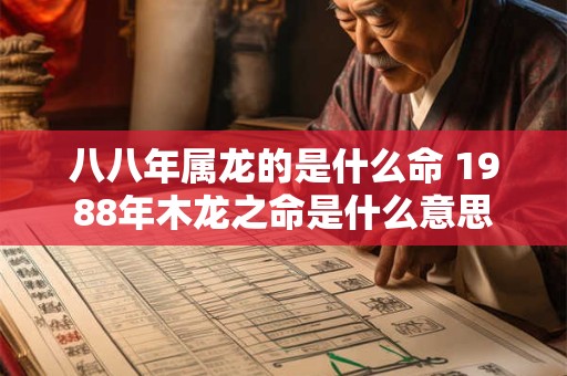 八八年属龙的是什么命 1988年木龙之命是什么意思