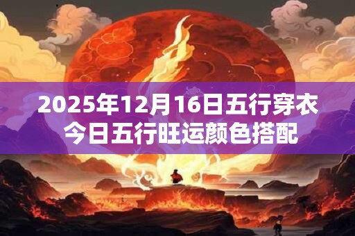 2025年12月16日五行穿衣 今日五行旺运颜色搭配