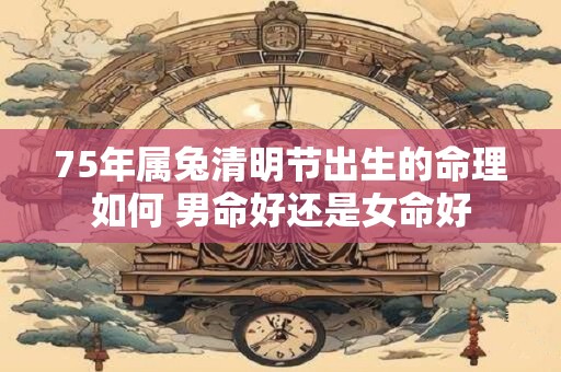 75年属兔清明节出生的命理如何 男命好还是女命好