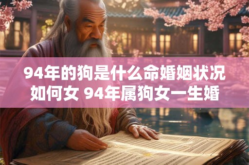 94年的狗是什么命婚姻状况如何女 94年属狗女一生婚恋运