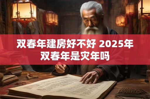 双春年建房好不好 2025年双春年是灾年吗