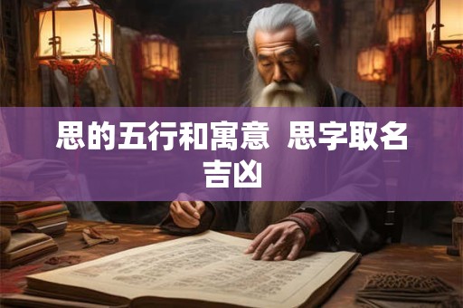 思的五行和寓意  思字取名吉凶