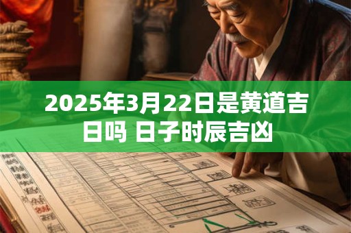 2026年3月22日是黄道吉日吗 日子时辰吉凶