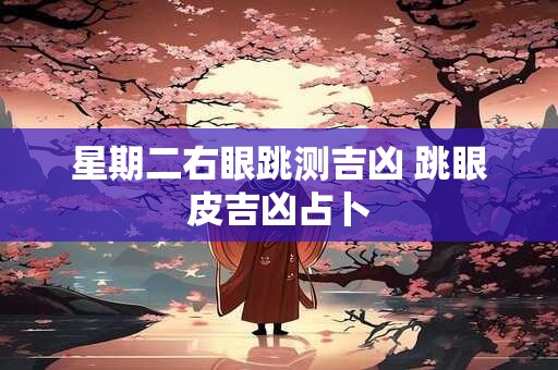 星期二右眼跳测吉凶 跳眼皮吉凶占卜