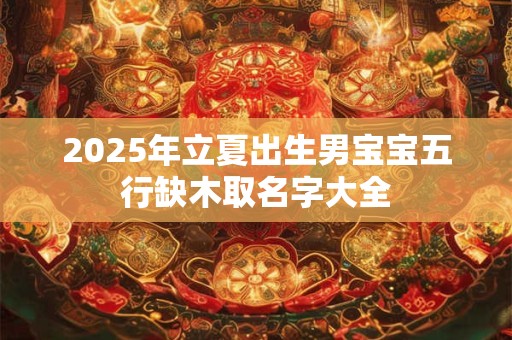 2025年立夏出生男宝宝五行缺木取名字大全