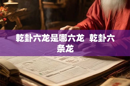 乾卦六龙是哪六龙  乾卦六条龙