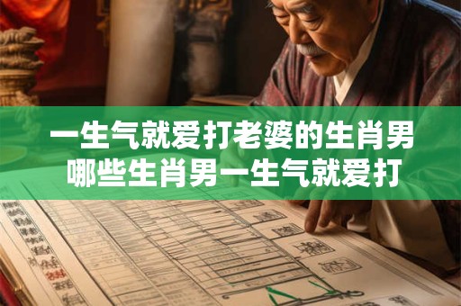 一生气就爱打老婆的生肖男 哪些生肖男一生气就爱打老婆