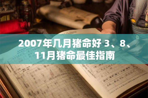 2007年几月猪命好 3、8、11月猪命最佳指南