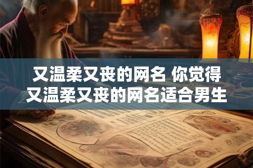 又温柔又丧的网名 你觉得又温柔又丧的网名适合男生还是女生