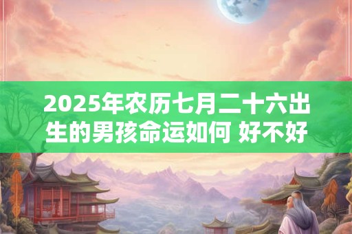 2025年农历七月二十六出生的男孩命运如何 好不好