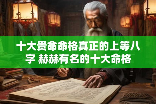 十大贵命命格真正的上等八字 赫赫有名的十大命格