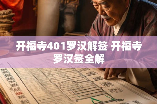 开福寺401罗汉解签 开福寺罗汉签全解 开福寺401罗汉解签 开福寺罗汉签全解