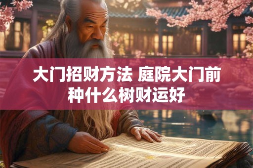 大门招财方法 庭院大门前种什么树财运好