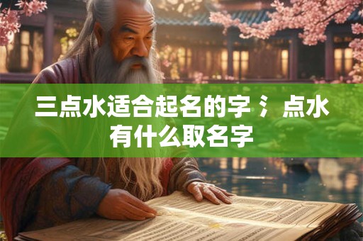 三点水适合起名的字 氵点水有什么取名字