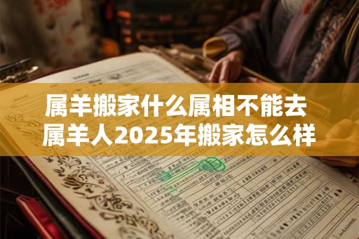 属羊搬家什么属相不能去 属羊人2025年搬家怎么样