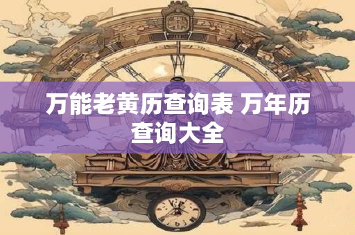 万能老黄历查询表 万年历查询大全