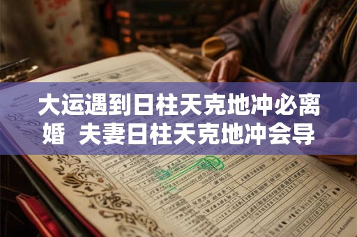 大运遇到日柱天克地冲必离婚  夫妻日柱天克地冲会导致什么