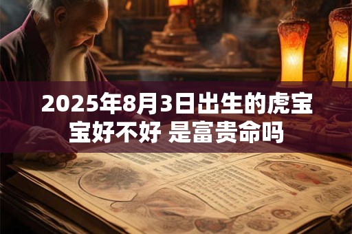 2025年8月3日出生的虎宝宝好不好 是富贵命吗